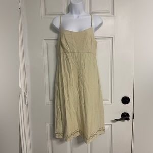 D1- Beachy Beige Spaghetti Linen Dress